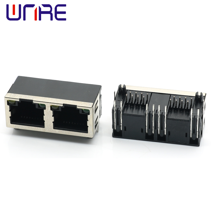 RJ45-56-1X2半包带灯